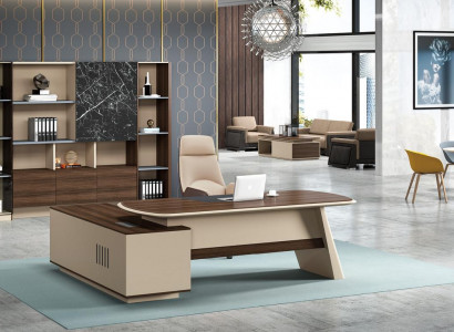 Office furniture desk tables executive desk + filing cabinet shelf 2-piece set.